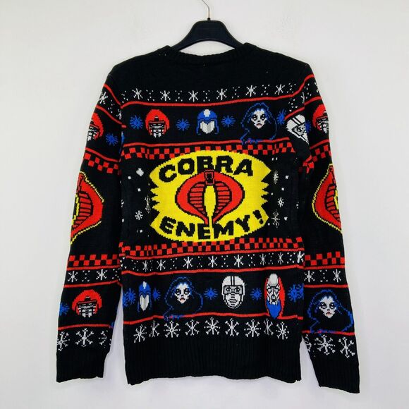 GI Joe Men's Medium Ugly Christmas Sweater Black Cobra Enemy Fair Isle NWT - Picture 6 of 6